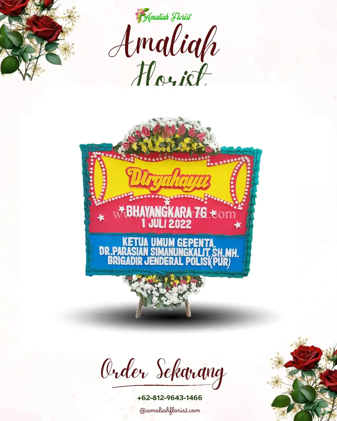 Papan Bunga HUT Ulang Tahun Prawirodirjan